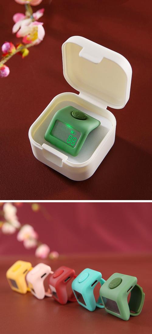 三千计手指计数器手按指环戒指充电款电子数显迷你记数器断电记忆
